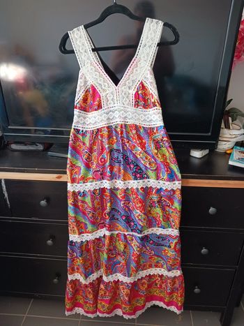 Robe d'été multicolore fluide T38