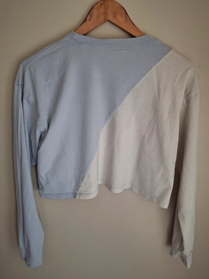 Sweat hollister bleu et blanc S - photo numéro 2