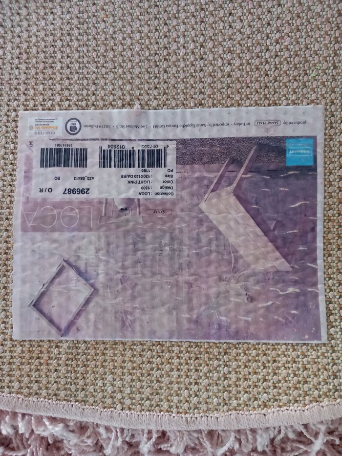 Tapis rond rose de diamètre 120 cm - photo numéro 3