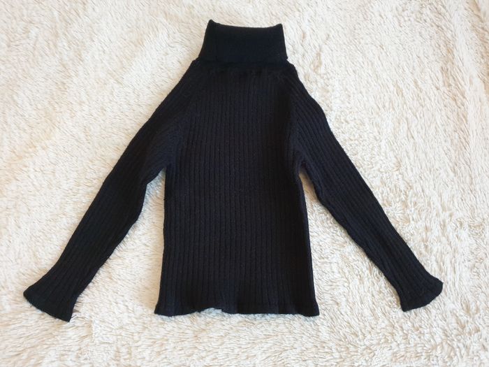 Pull col roulé noir irisé - T2A - TAO - photo numéro 6