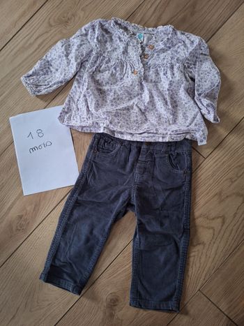 Ensemble fleuri 18 mois fille 