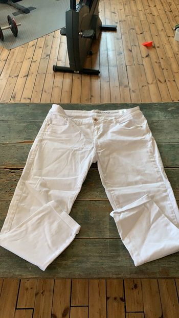 Pantalon blanc en jean Promod