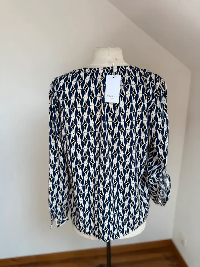 Belle blouse fluide neuve avec étiquette Akoz 🌸 L 40 - photo numéro 5