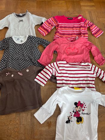 Hauts manches longues fille 6 mois