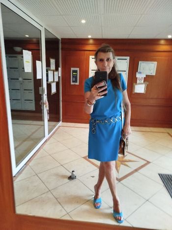 Robe 👗 bleu canard La Halle