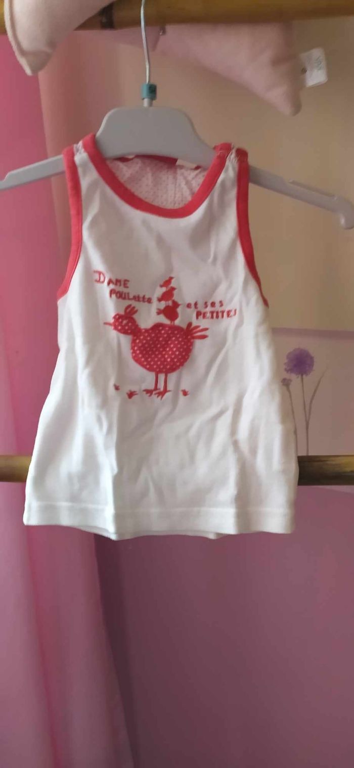 Lot de 4 hauts  ( tshirt, debardeur) fille18 mois - photo numéro 2