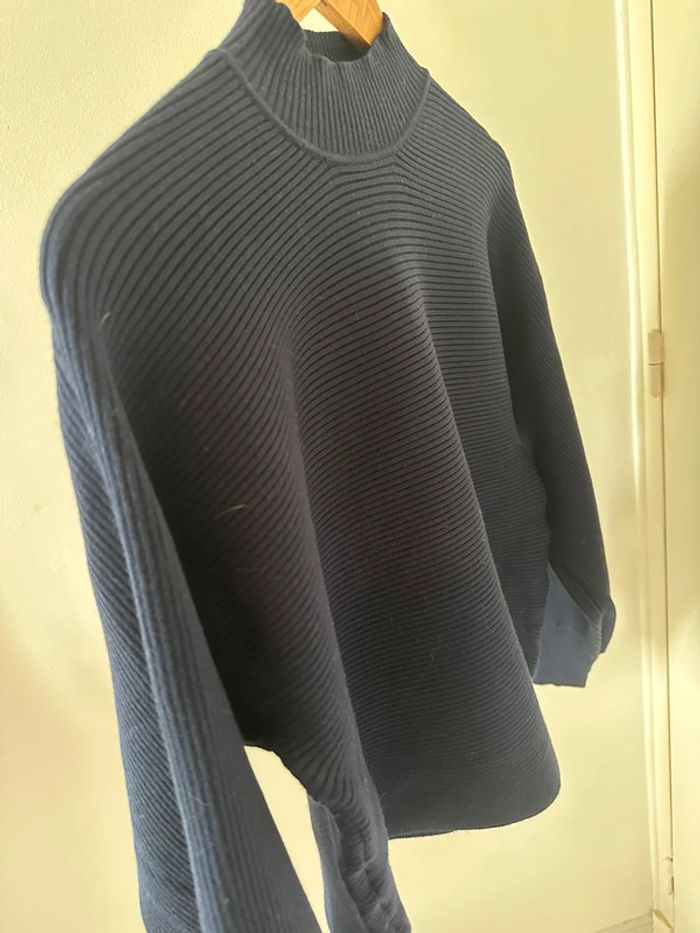 Pull col roulé bleu marine bershka - photo numéro 3
