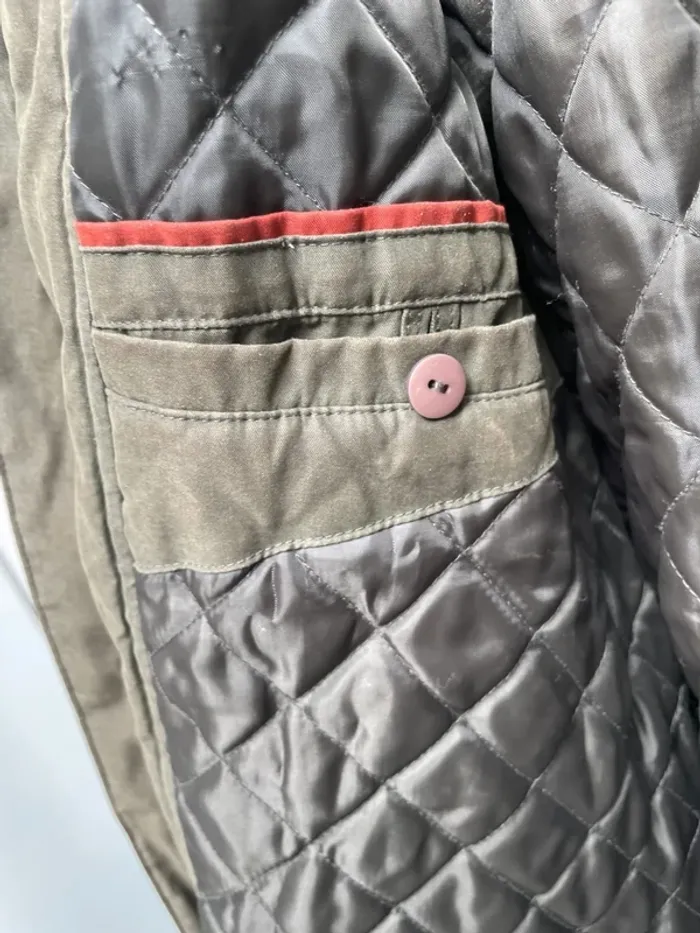 Manteau Jacket B Stone Micro khaki green Mens Size 54 - photo numéro 13