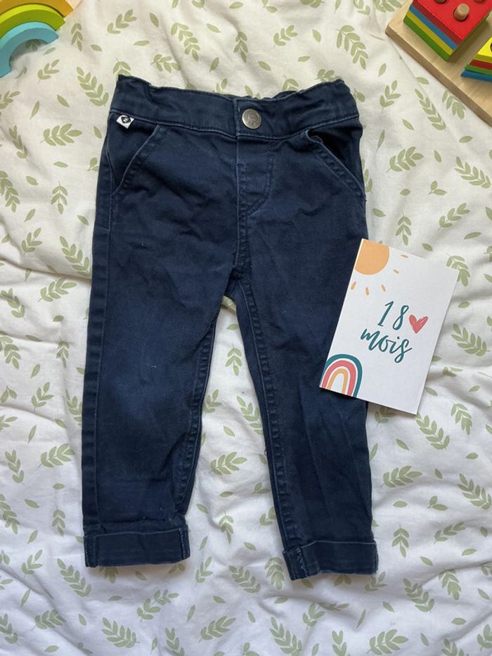 pantalon marine taille réglable 18 mois grain de blé - photo numéro 2