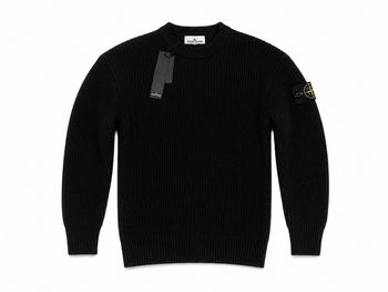 Pull Stone Island noir avec étiquette