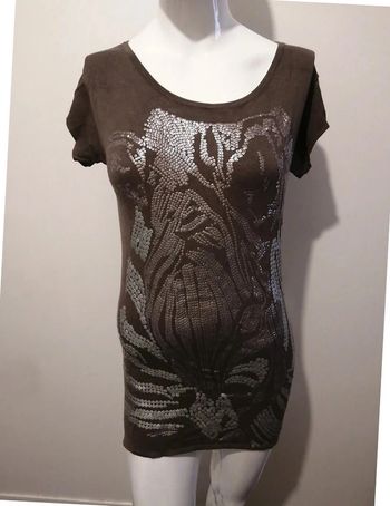 haut et t-shirt caroll marron taille 36