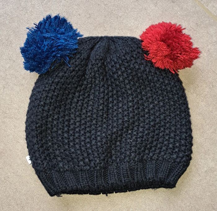 Bonnet bleu marine pompons 12 mois Gémo - photo numéro 3