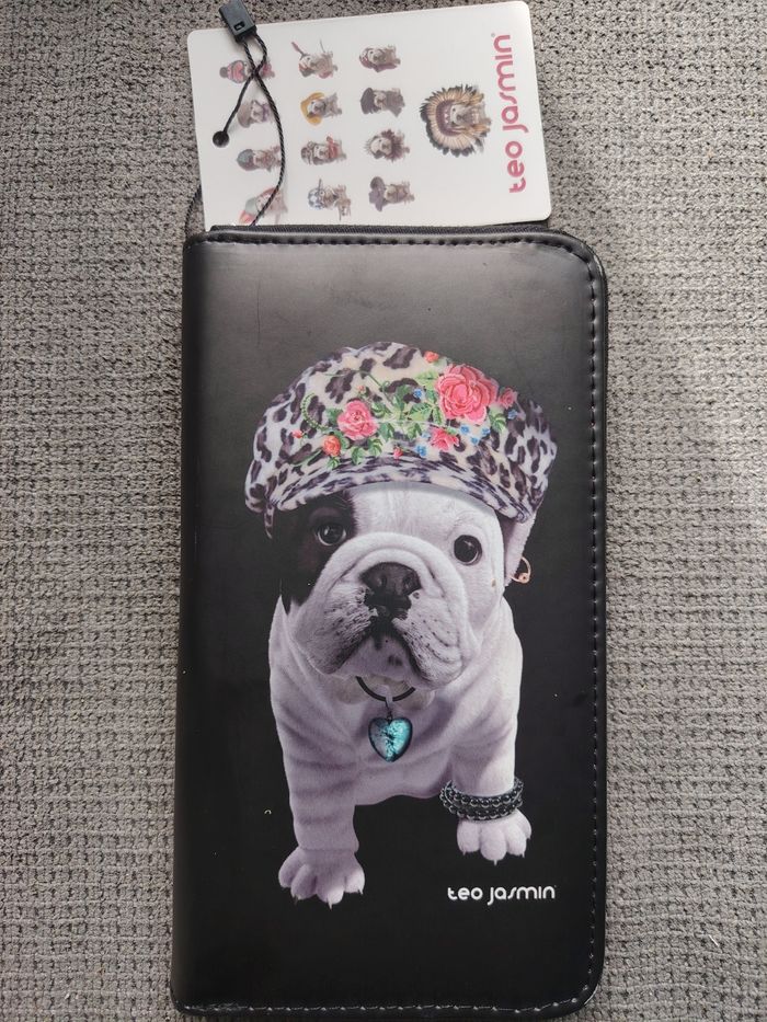 Portefeuille compagnon teojasmin chien neuf avec étiquette
