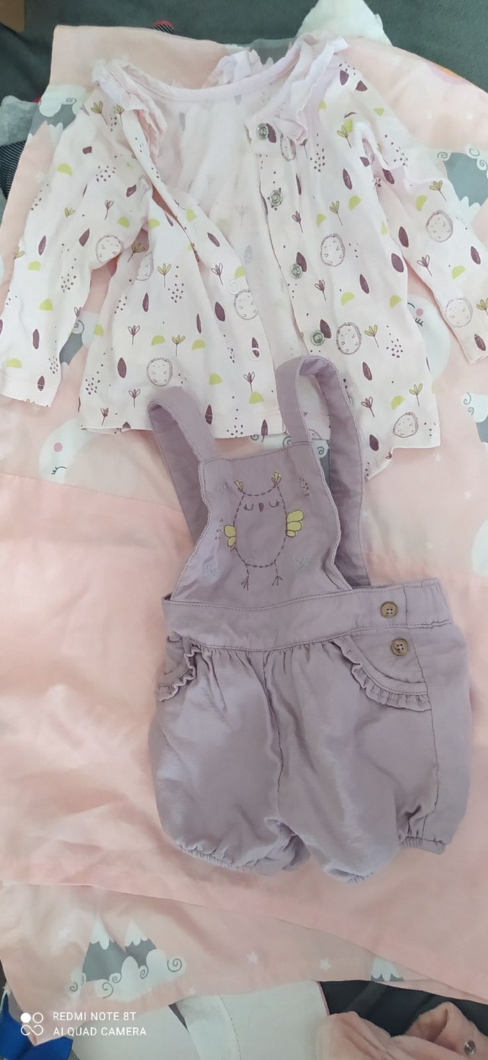 Ensemble salopette chemise gilet