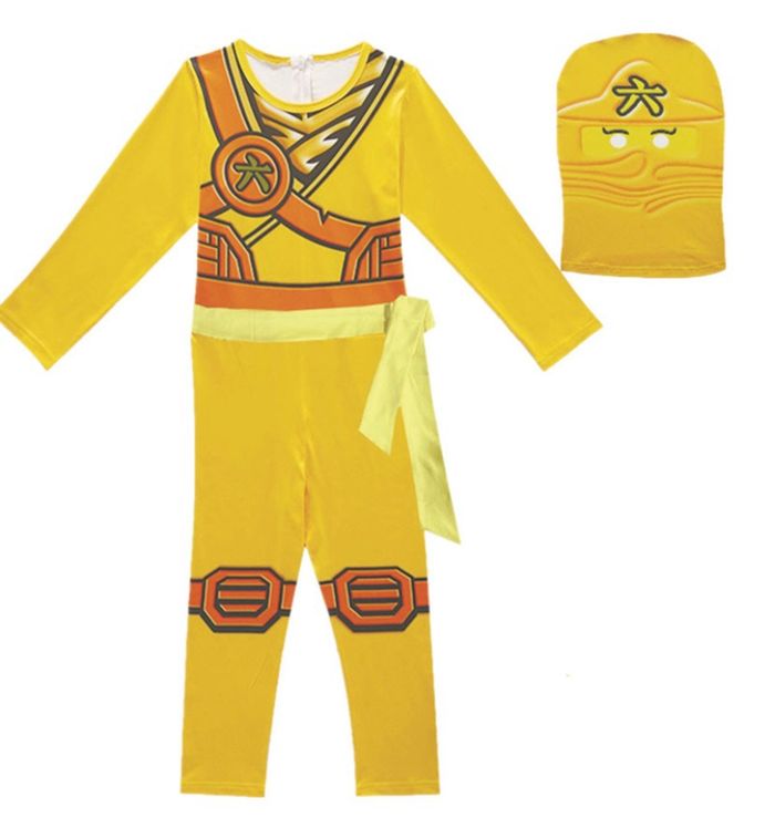 Deguisement Ninja jaune et ces accessoires Taille 7-8ans