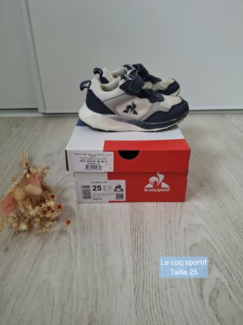 Chaussures/baskets bébé garçon blan/bleu Le Coq Sportif – Taille 25