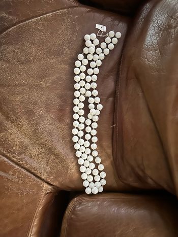 Guirlande de Noël blanche à paillettes neuve avec son étiquette