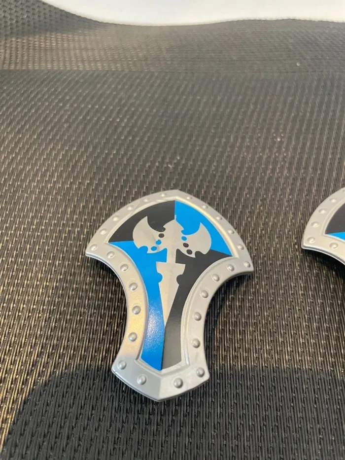 Playmobil lot 3 boucliers chevalier 5240 5978 château moyen âge forteresse pièces détachées - photo numéro 4