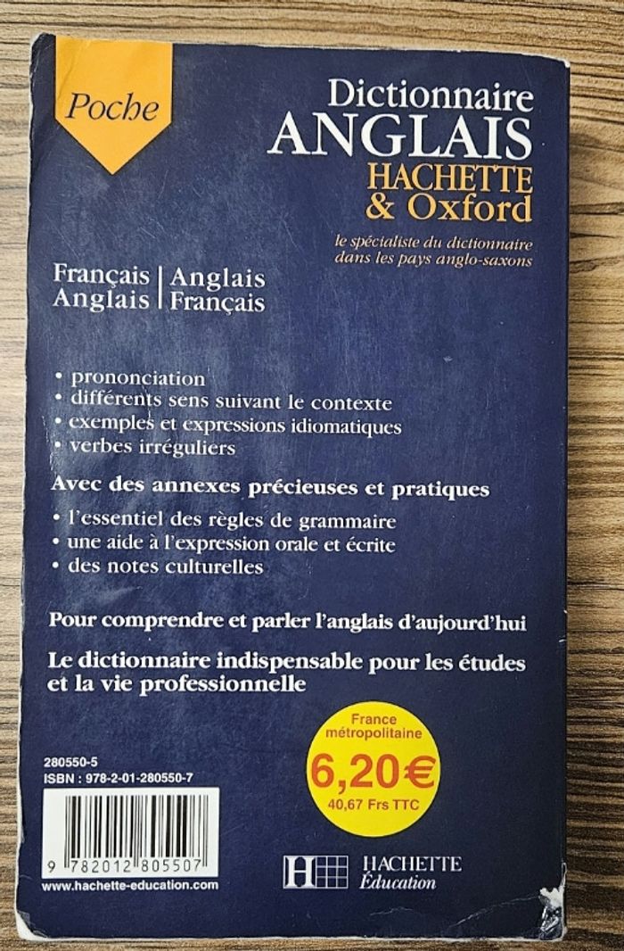 Dictionnaire Anglais Hachette & Oxford – Format poche - photo numéro 2