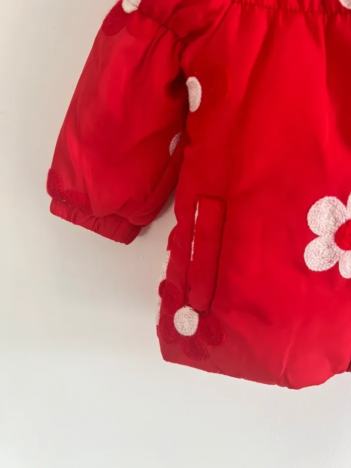 Veste rouge broderie fleur blanche Tom & kiddy - photo numéro 2