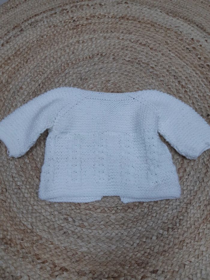 Gilet blanc en maille - photo numéro 2