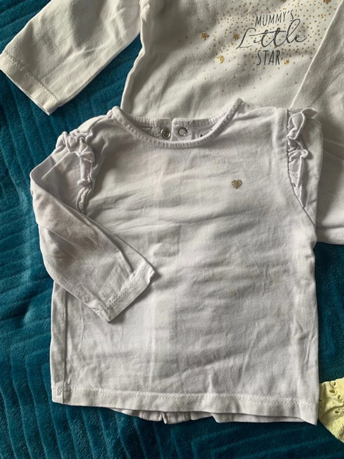 Lot 6 tee shirts fille 3 mois - photo numéro 6
