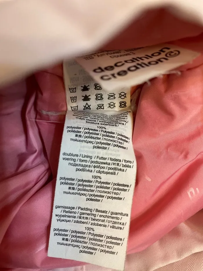 Anorak matelassé rose Décathlon taille 14 ans - n82m - photo numéro 8