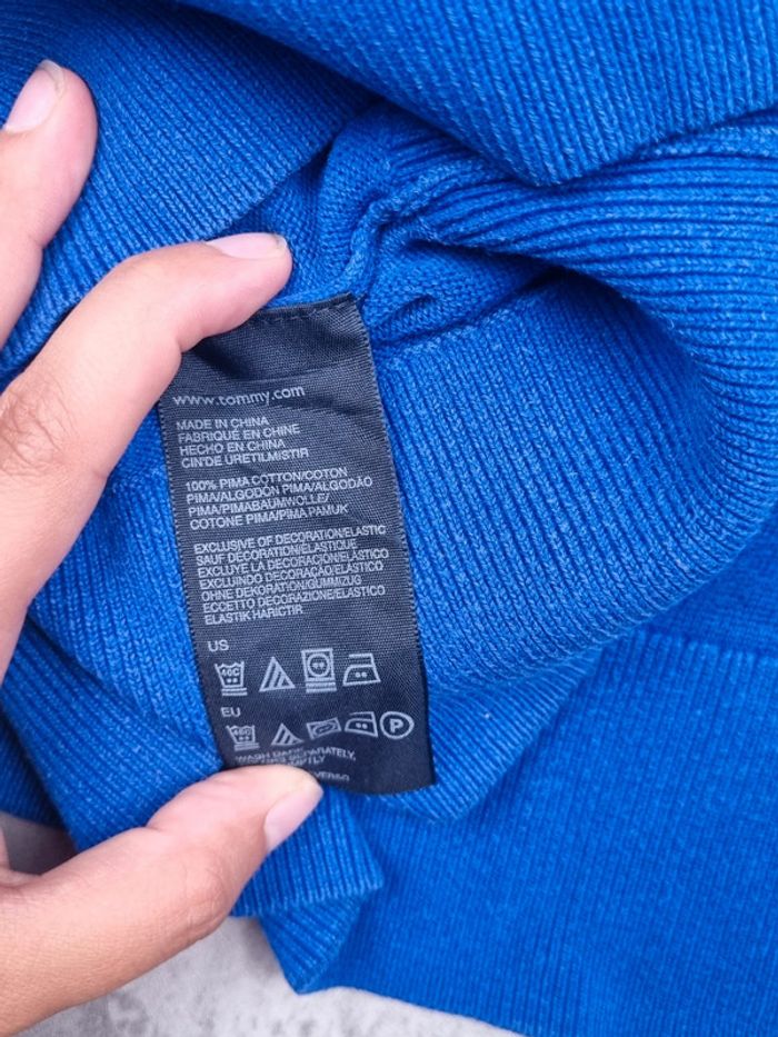 Pull col V Tommy Hilfiger bleu, L Hommes - photo numéro 6