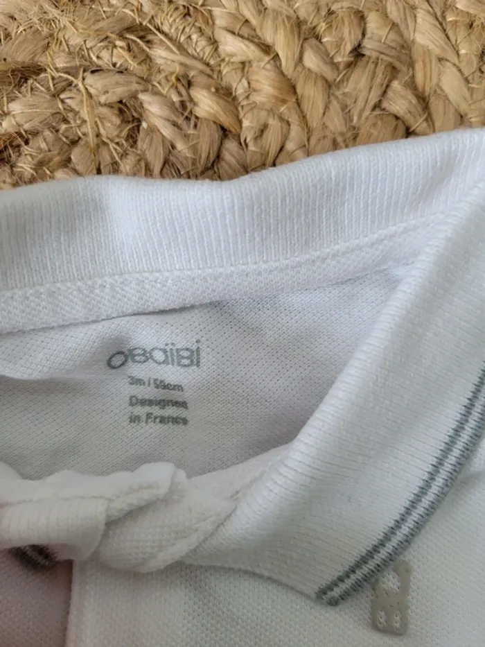 Polo blanc obaibi 3mois - photo numéro 3