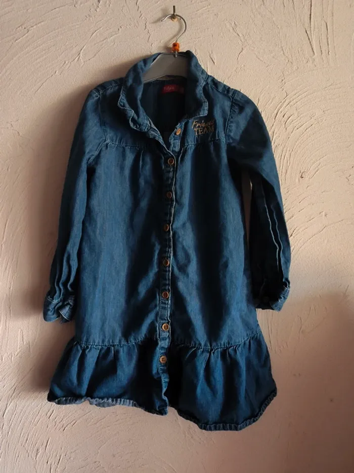 Robe en jean manches longues
