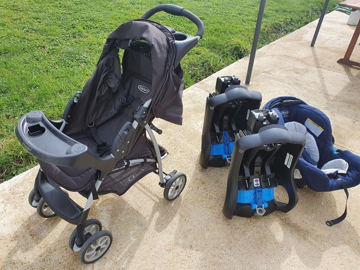 Pousette graco complète + embase pour 2 voitures - photo numéro 2