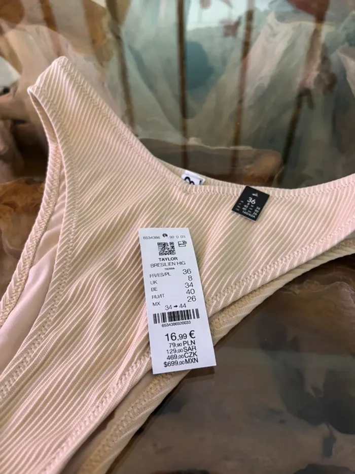 Bas de maillot de bain Etam brésilien High tierra beige 36 - photo numéro 5