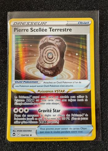 Carte Pokémon pierre scellé terrestre 154/195