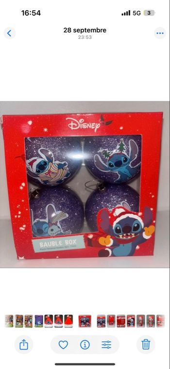 Ensemble de boules de Noel Stitch