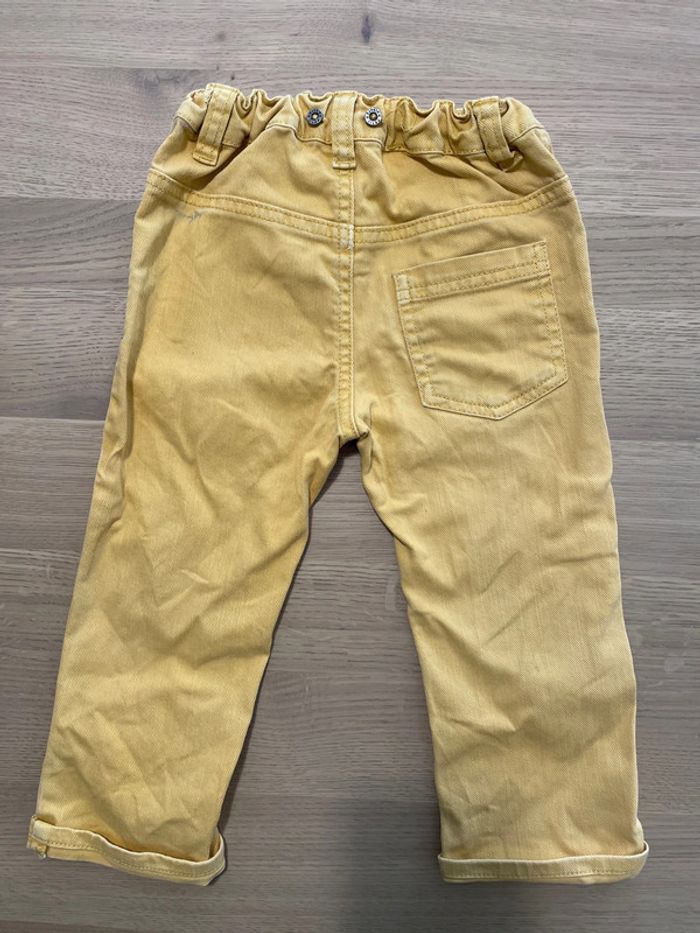 Pantalon type jean jaune Gemo 24 mois - photo numéro 3