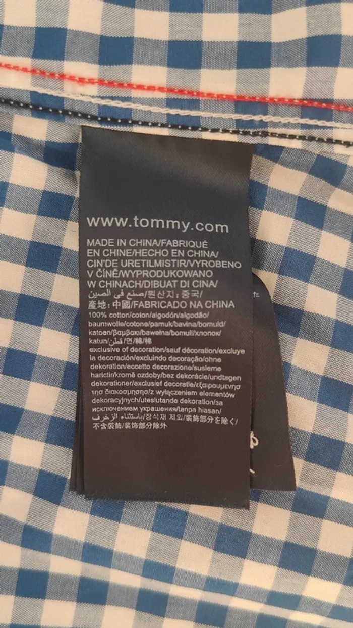 Chemise à carreaux manche longue Tommy Hilfiger - photo numéro 9