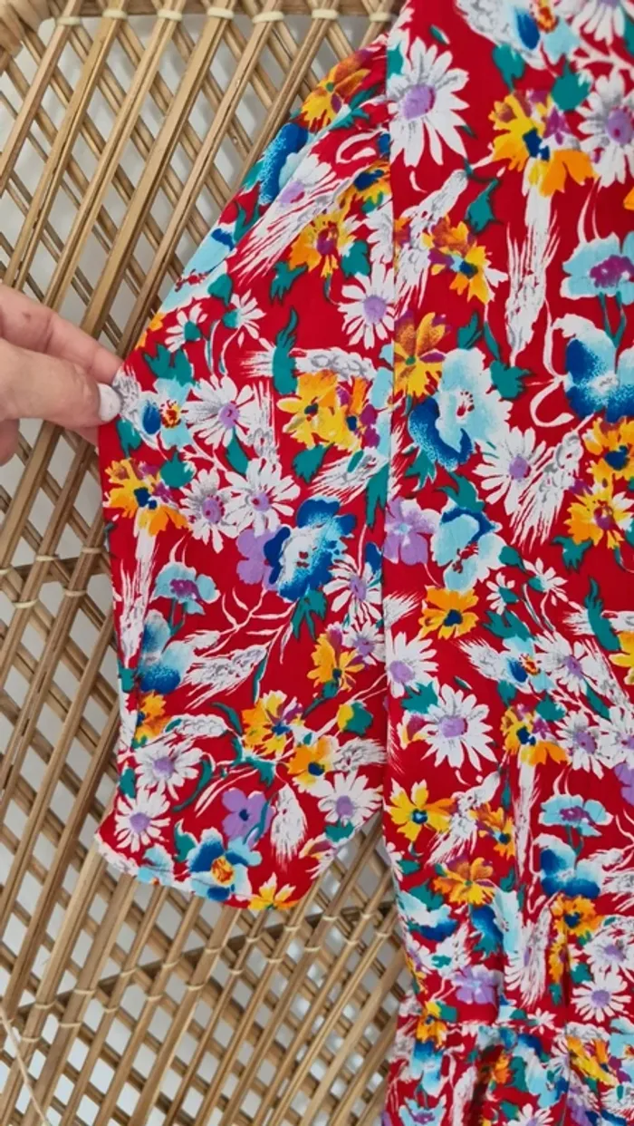 Jolie blouse chemisier vintage a fleur taille 40 - photo numéro 5