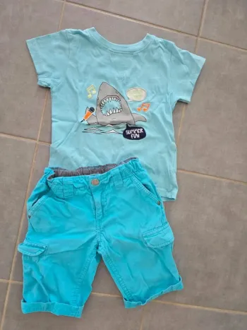 Ensemble short turquoise