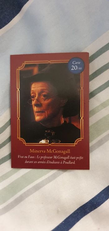 Cartes Harry Potter Auchan
Minerva McGonagall ° 20/90