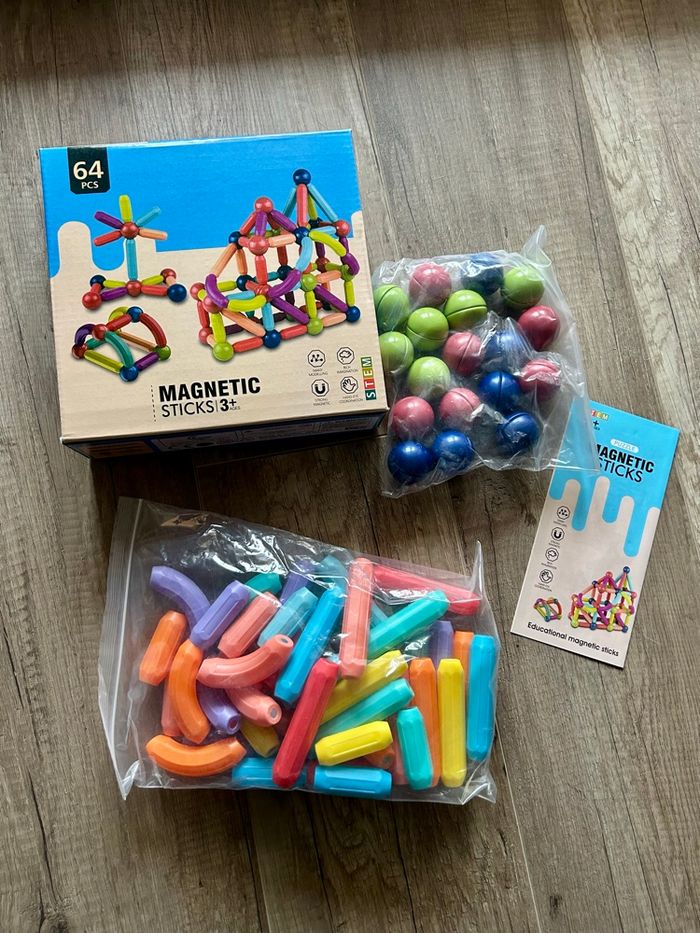 Magnetic sticks 64 pièces NEUF - photo numéro 2