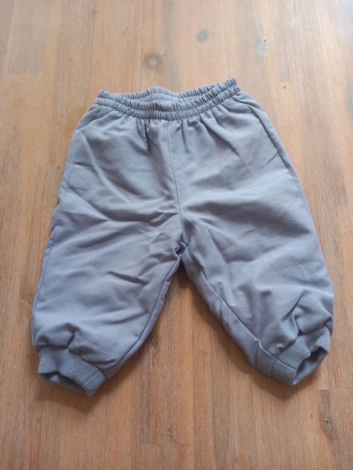 Pantalon gris doublé bébé – 3 mois