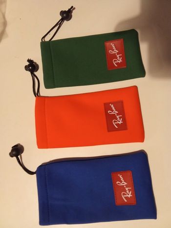 Lot de 3 pochettes, étuis souples pour lunettes mixte, homme, femme