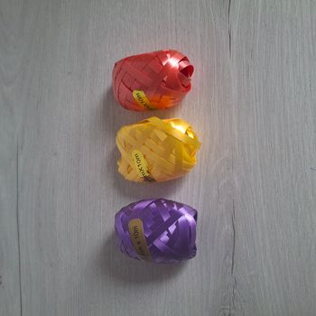 Lot de 3 rouleaux de ruban coloré pour cadeaux - Loisirs créatifs - DIY
