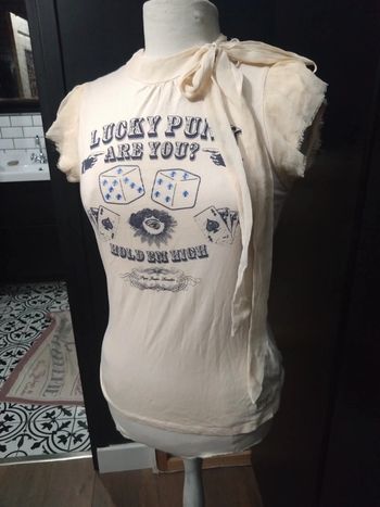T shirt stylé rétro neuf pepe jeans t 36 38