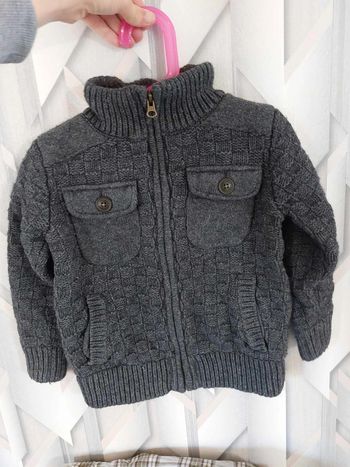 manteau gris epais