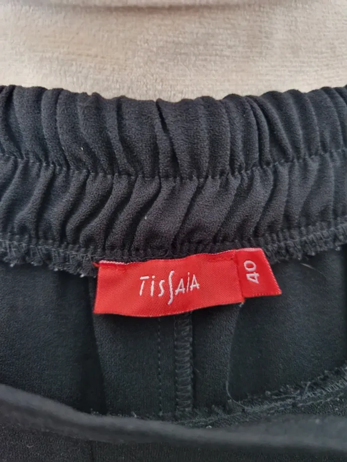 Pantalon fluide taille tissaia noir taille 40 - photo numéro 3