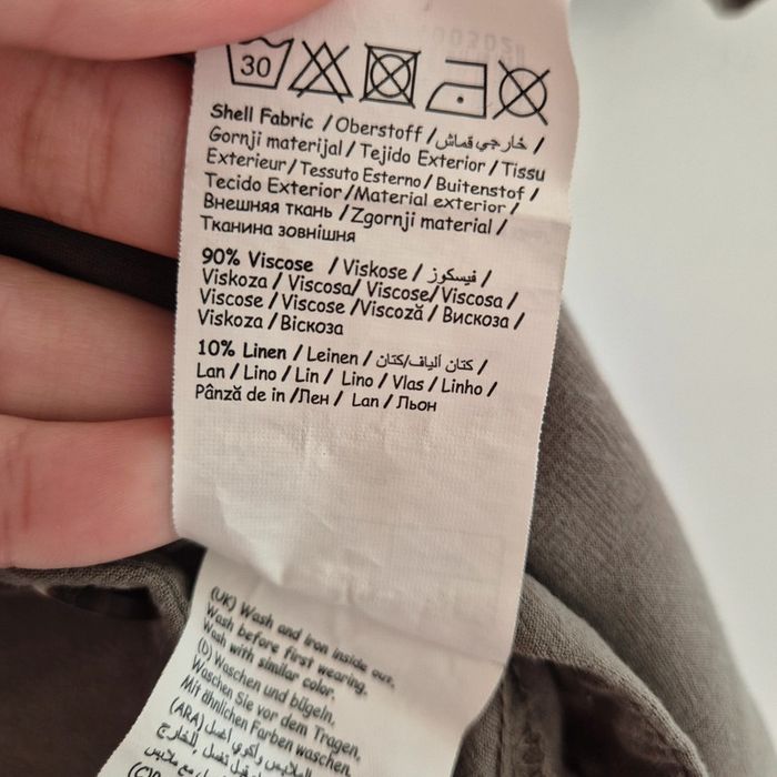 Chemise à manches courtes unie lin kaki - Pimkie- Taille L : 40 - 42 - photo numéro 7