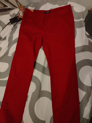 Pantalon chino bordeau 