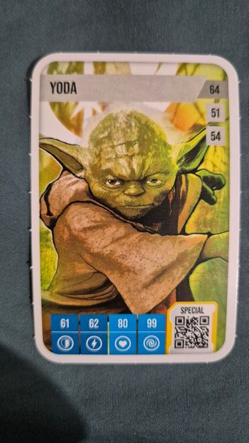 Carte Star Wars Auchan 2025 n° 64 Yoda