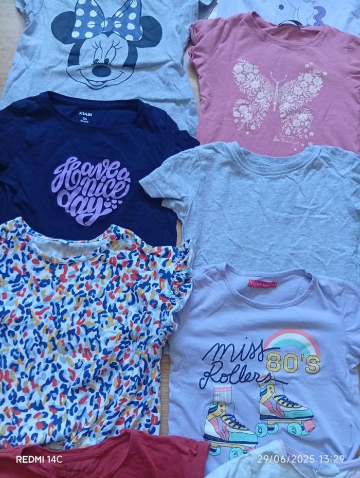 Lot 12 t shirt fille 5ans - photo numéro 4
